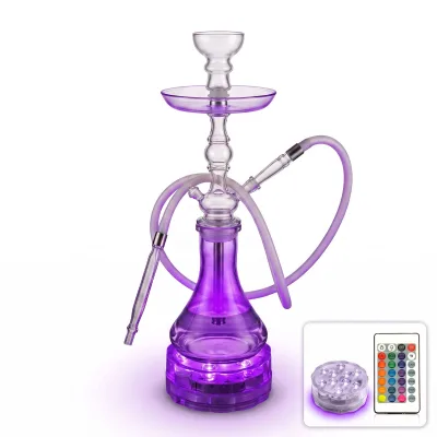 Luz LED Para Base De Cachimba Narguile RGB 16 Colores Control Remoto Impermeable Con Pilas Para Fiesta Lounge Personalizable