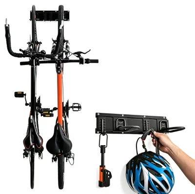 Wall Mounted groove Board Hook Garage bicycle Parking Hook Adjustable Movable Detachable Tool Storage Rack