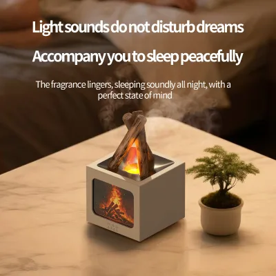 High Quality Essential Oil Humidifier USB Desktop Colorful Gradient Simulate Bonfire Flame Air Aroma Diffuser