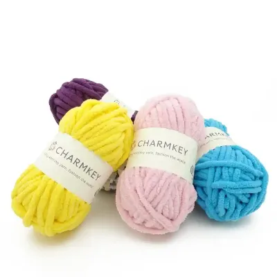 High Quality 100% Polyester Velvet Chenille Yarn Space-Dyed for Fancy Scarf and Blanket