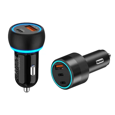 New PD 48W Car Charger Type-C Port for Phones; QC 3.0 Fast-charging Adapter for OLIVER Cigarette