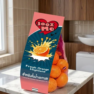 Recyclable Plastic Fruit Net Mesh Packing Bags Convenient Carry Handle Design for Pomelo Oranges Lemon Fruit Packing Supplies