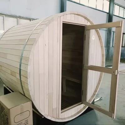 Most Popular Outdoor 4-6 Person Wet Barrel Spa Tubs Sauna Room