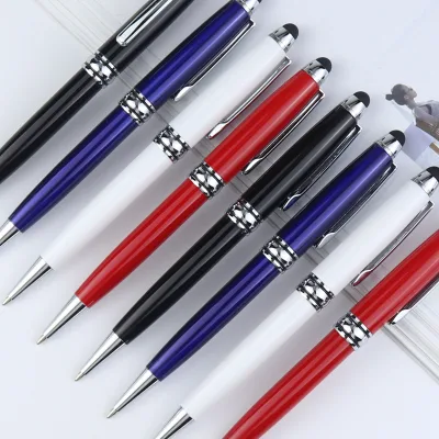 Factory-Direct China-Made Metal Capacitive Stylus Ballpoint Pen Rotating Touchscreen Spinner-Custom Logo Design Promotional