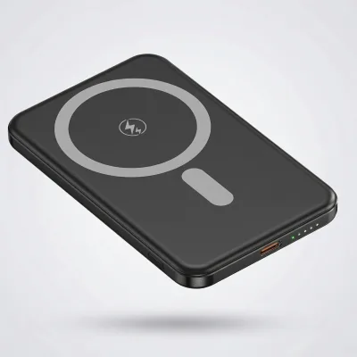 Slim Powerful 10000mAh Wireless Power Bank 22.5W for iPhone and Smart Phone Color Black Gray Purple
