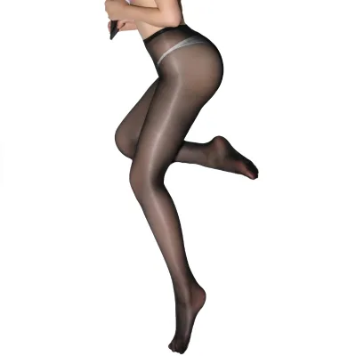 Wholesale Super Thin Sexy Women Silk Stockings Oil Shiny Elastic Nylon Tights Clubwear Female Glossy Pantyhose