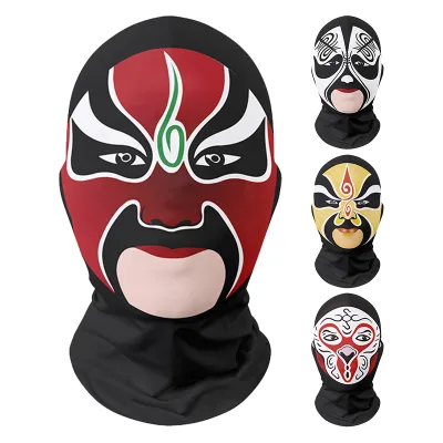 Chinese Style Peking Opera Facial Makeup Character 3D Balaclava Face Cover Mask 100% Polyester Funny Hood Cosplay Unisex Common