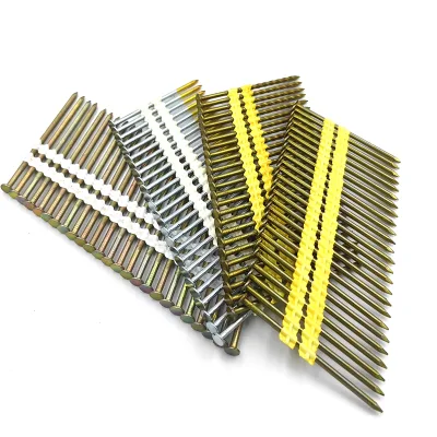 China Supplier 2 3/8 Inch Plastic Stripe Collated Framing Nails Clavos De Plastico Para Enmarcar for Wood Working