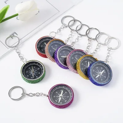 Hiking Pocket Aluminium Compass Navigation Tool for Outdoor Long-Distance Travel Field Survival Professional Compass Keychain