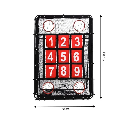 Softball Baseball Nine-Grid Throwing & Batting Training Net Multi-Grid Polyester Material Black Red White