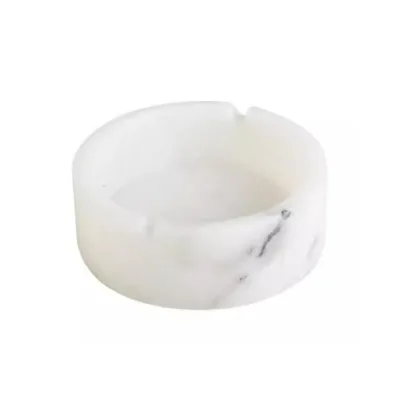 Custom Logo Black and White Marble Ashtray Marble Accessory for Cigars