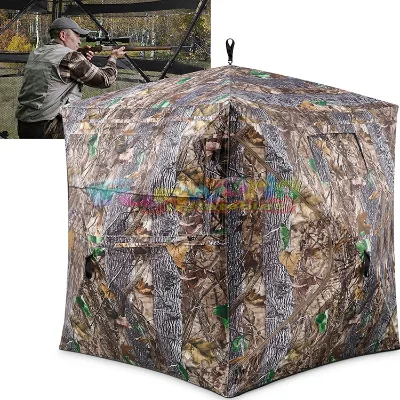 Outdoor Camping Waterproof Jungle Camouflage Hunting Blind Tents Portable Pop up Shooting Tent