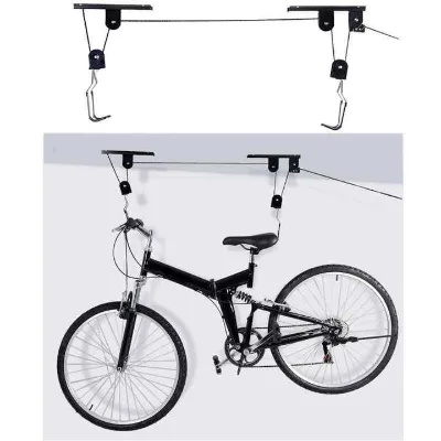 High Quality Bicycle Wall Mount Lift Steel Bike Storage Rack Ceiling or Wall Mounted Bike Display Rack