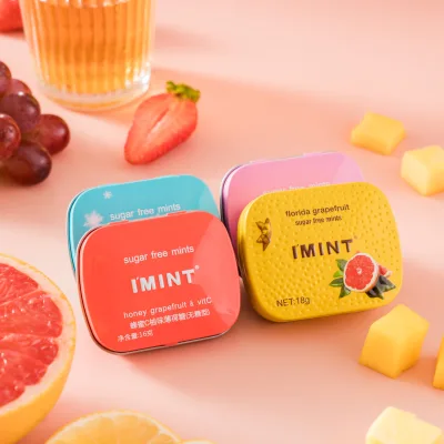 Peppermint Peach Mango Grapefruit  Vitc Sugar Free Mints Sweet Fruit Fresh Mint Natural Refreshing Pressed Candy