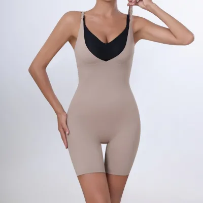 Hot Selling Seamless Bodysuit for Women Tummy Control Soft Full Body Shapewear Breathable One-Piece Body Shaping Boxer Briefs