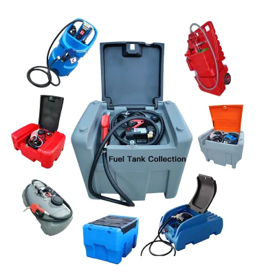Mobile Fuel Caddy Tank Gasoline/Diesel Storage Pump Engine Included High Safety Flame Resistant PVC Material 1 Chemical Storage
