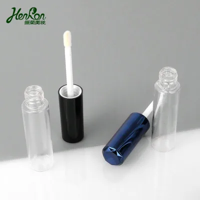10g Engrave logo Empty Lip Gloss Tube Container With Blue Wand Lip Gloss Container With Top Lip Gloss Packaging