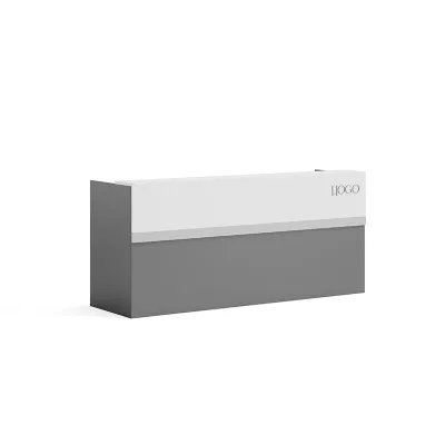 Custom Modern Wooden Office Reception Counter Desk Commercial Office Furniture for Hotels Gyms Schools Hospitals