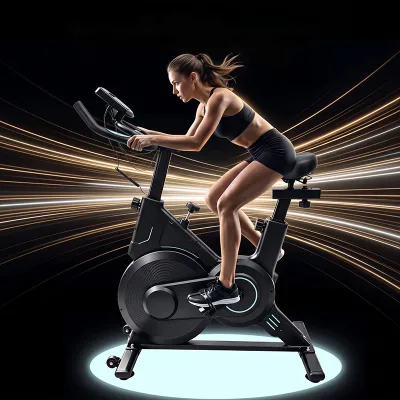 Silent Belt Drive Magnetic Resistance Indoor Spinning Cycling Bike with 5-Level Adjustable Seat & Handlebar for Home Gym