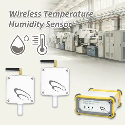 2 Sets Wireless Temperature & Humidity Sensor Zigbee Room Monitoring Device RF with Plastic Material OEM Support