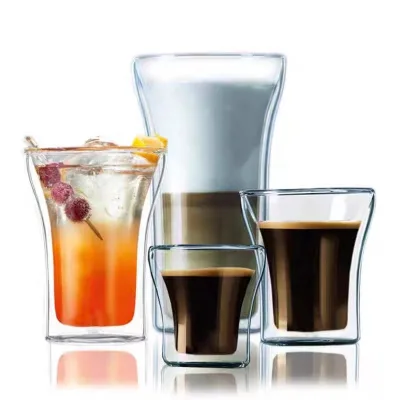 Insulated Glass Mug Hot Sellinghigh Quality Factory Price Wholesale Clear Double Wall Coffee Mugs Glass Expresso Cups