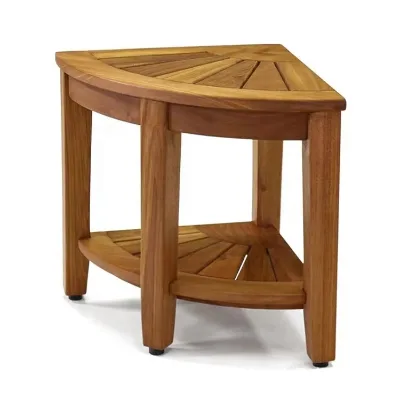 Hot Selling Waterproof Shower Room Bench Wooden Corner Shower Chair
