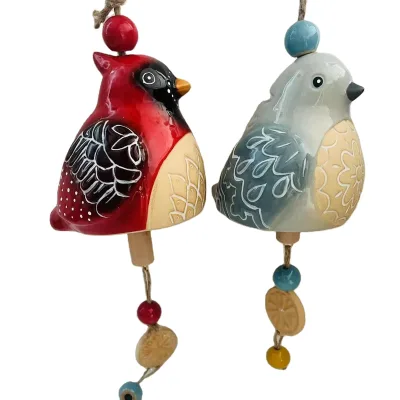 Cute Ceramic Wind Chimes for Outside and Indoor, Memorial Windchime with Soothing Melodic Tones