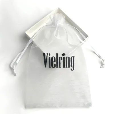 Custom Mesh Organza Pouches Drawstring Candy Bag Wholesale Flexography Organza Packaging Materials Custom Organza Bag