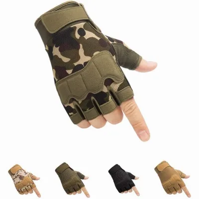 Fishing Hunting Motorcycling Climbing Gloves Knuckle Protective Breathable Lightweight Outdoor Gloves