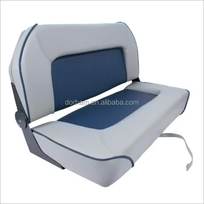 High Quality Marine Yacht Fishing Boat Waterproof PU Leather Folding Bench Chair Two Person Seat for Bass Boat