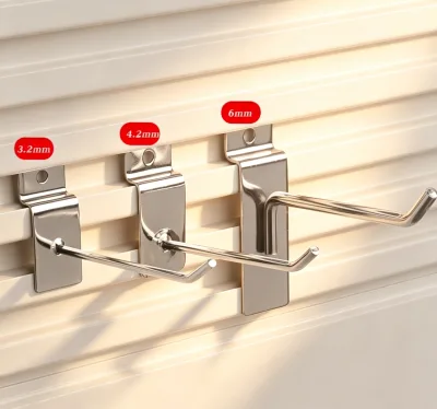 Retail Store Display Hooks Single Wire Hanging Steel and Iron Slatwall Metal Hooks for Store Use for Product Showcase