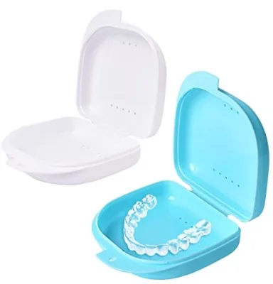 Dental Supplies Denture Retainer Container Night Mouth Guard Cleaning Storage Clinic Container