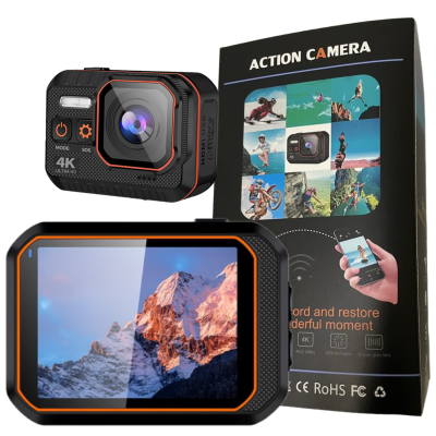 Action Camera Sport Camera 4K 16MP Underwater Camera 6 Anti Shake 170 Degree Wide Angle Waterproof 2.0" Screen Max 128GB 21x-40x