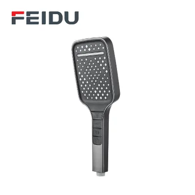 FEIDU Modern Chrome Finish Handheld Shower Head with Adjustable Flow for Bathroom Hotel & Toilet Use-Easy Installation