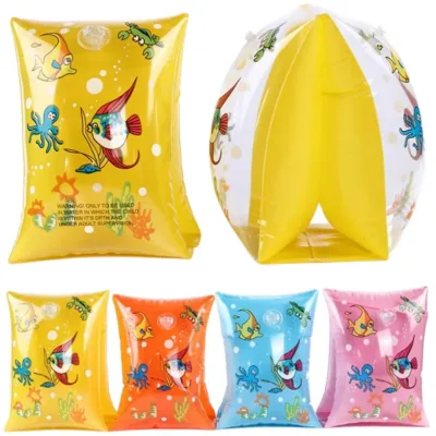 Inflatable Armbands Rings Floats Water Wings Arm Bands Swimming Tube Armlets for Kids Toddlers and Adults