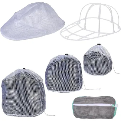 Custom 6Pcs Laundry Mesh Washing Bag Set for Washing Machine Include Hat Washer Shoe Washing Pouch Mesh Laundry Bags