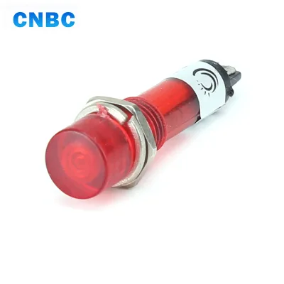 7mm Mounting Hole Size Red Yellow CE 220v 24v 36v 110v Neon Plastic 12v Indicator Light Without Wire for Heater Water