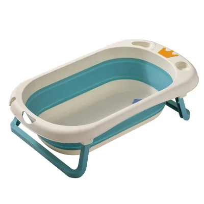 Baby Foldable Bathtub Plastic Freestanding Bathtub Easy to Use
