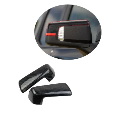 For Chevrolet silverado 1500 2500 Car Accessories Review Side Mirrors Cover Trim ABS Carbon Fiber Grain