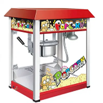 XY Professional Commercial Popcorn Machine Automatic 1400W 110V Built-In Stirring System for Bakery Restaurant