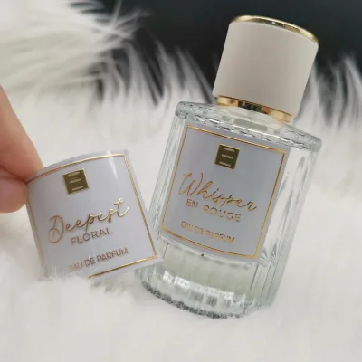 Custom Gold Metal Sticker Logo Luxury Perfume Label For Perfume Bottles Candle Boxes And Skin Care Lipstick Packaging