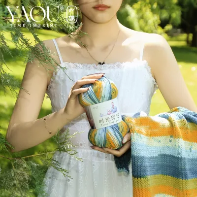 100g DIY Soft Weaving Bags Hand Knitting Yarn 35meters Multi-Color 100% Acrylic T-Shirt Sewing Cloth Thick Knit Flame Retardant