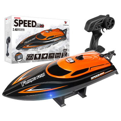 2.4GHz 20KM/H Waterproof High - Speed RC Racing Boat - Electric RC Speedboat with Lights - Thrilling Toy