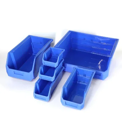 Stack and Nest Bins with Reinforced Base Durable PP Nestable Stacking Totes for Material Handling and Supply Chain