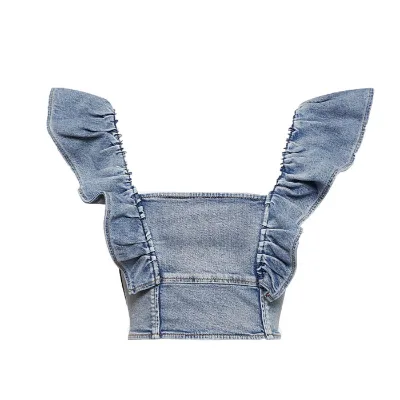 Customized Summer New Women's Sexy & Club Fashion U Neck Regular Fit Polyester/Cotton Short Top