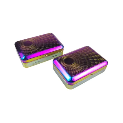 Hot Selling Cool Colored Metal Square Cigarette Box Portable Cigarette Case for Men