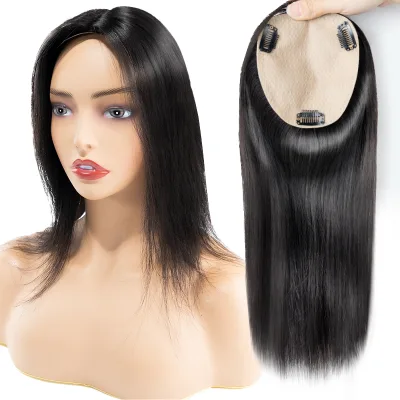 Factory Special Customized Lace Topper Honey Blonde Ombre Highlight Loose Wave Remy Human Hair Silk Base Lace Toupee