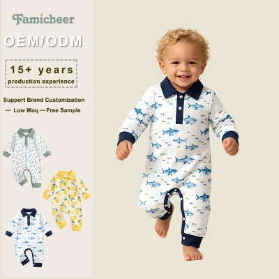 Breathable Cotton Baby Romper Daily Wear Baby Boy Summer Rompr Long Sleeve Romper onesies Baby Boy