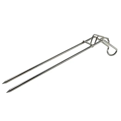 AGITEK Stainless Steel 2 Sprongs Rod Holder Ideal for Portable Storage and Easy Transport on Beach