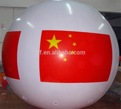 Inflatable White Helium Balloon with National Flag